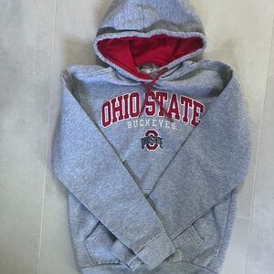 Knights Apparel Ohio State Gray and Red Hoodie Size Small